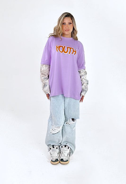 LILAC HOLOGRAPHIC TEE